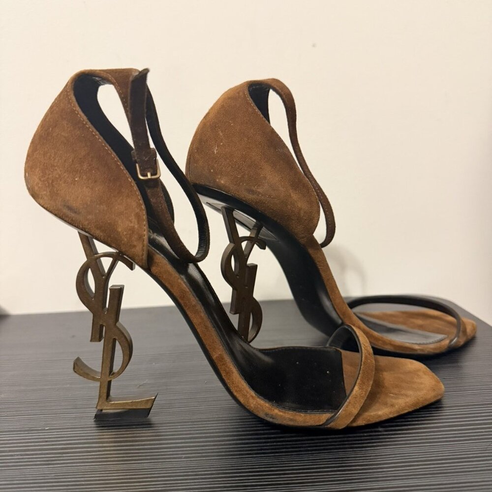Yves Saint Laurent YSL Cashmere Brown Opyum heels Stilettos Sandals